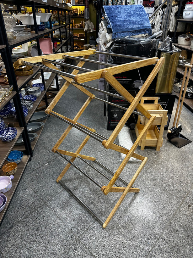 بند رخت چوب و استیل مهسان Mahsan wood and steel clothesline