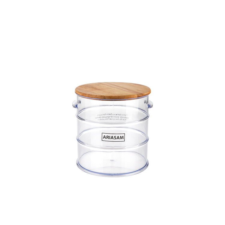 بشکه نشکن 5 لیتری درب چوبی آریاسام unbreakable barrel with wooden lid