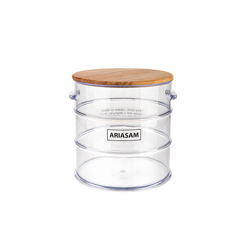 بشکه نشکن 10 لیتری درب چوبی آریاسام unbreakable barrel with wooden lid