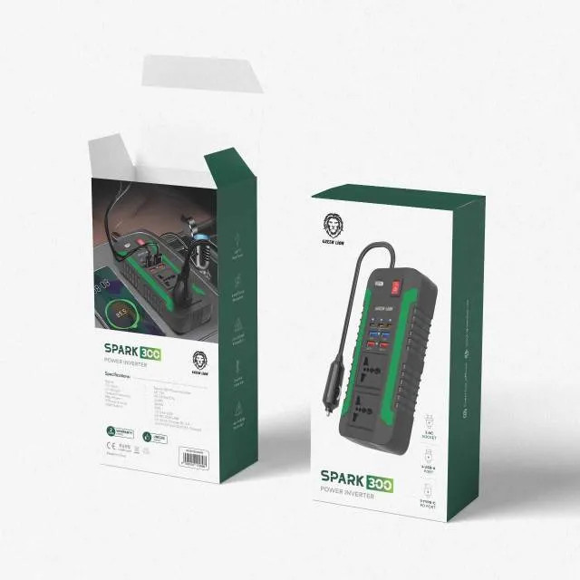 اینورتر فندکی خودرو گرین لاین مدل SPARK300 ظرفیت ۳۰۰ وات