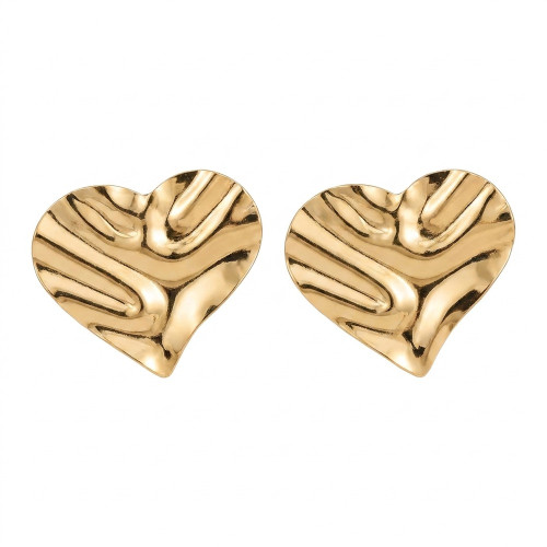 گوشواره طرح قلب موج دار