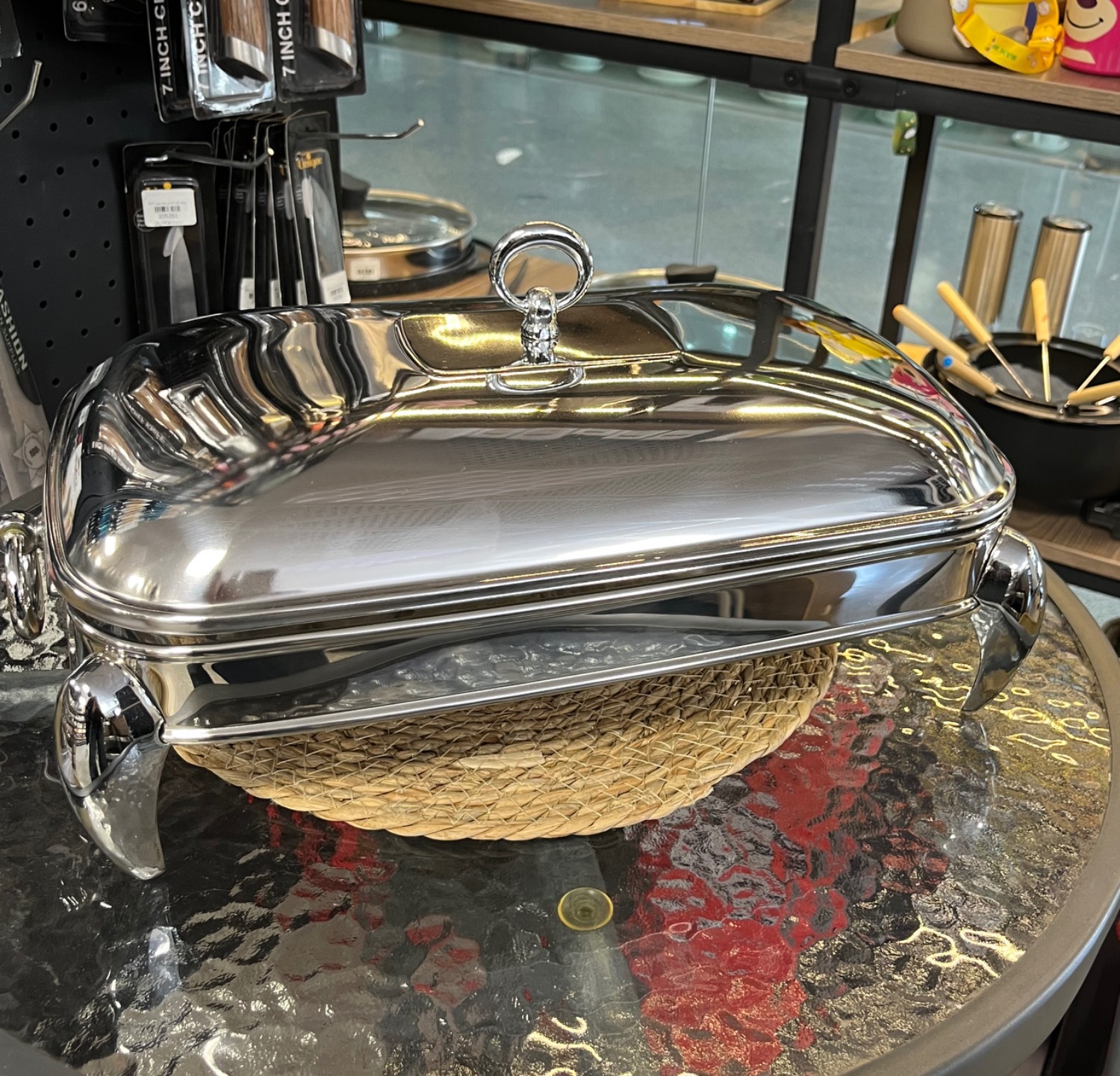 سوفله مستطیل بزرگ پا فیلی Large rectangular elephant-foot style soufflé dish