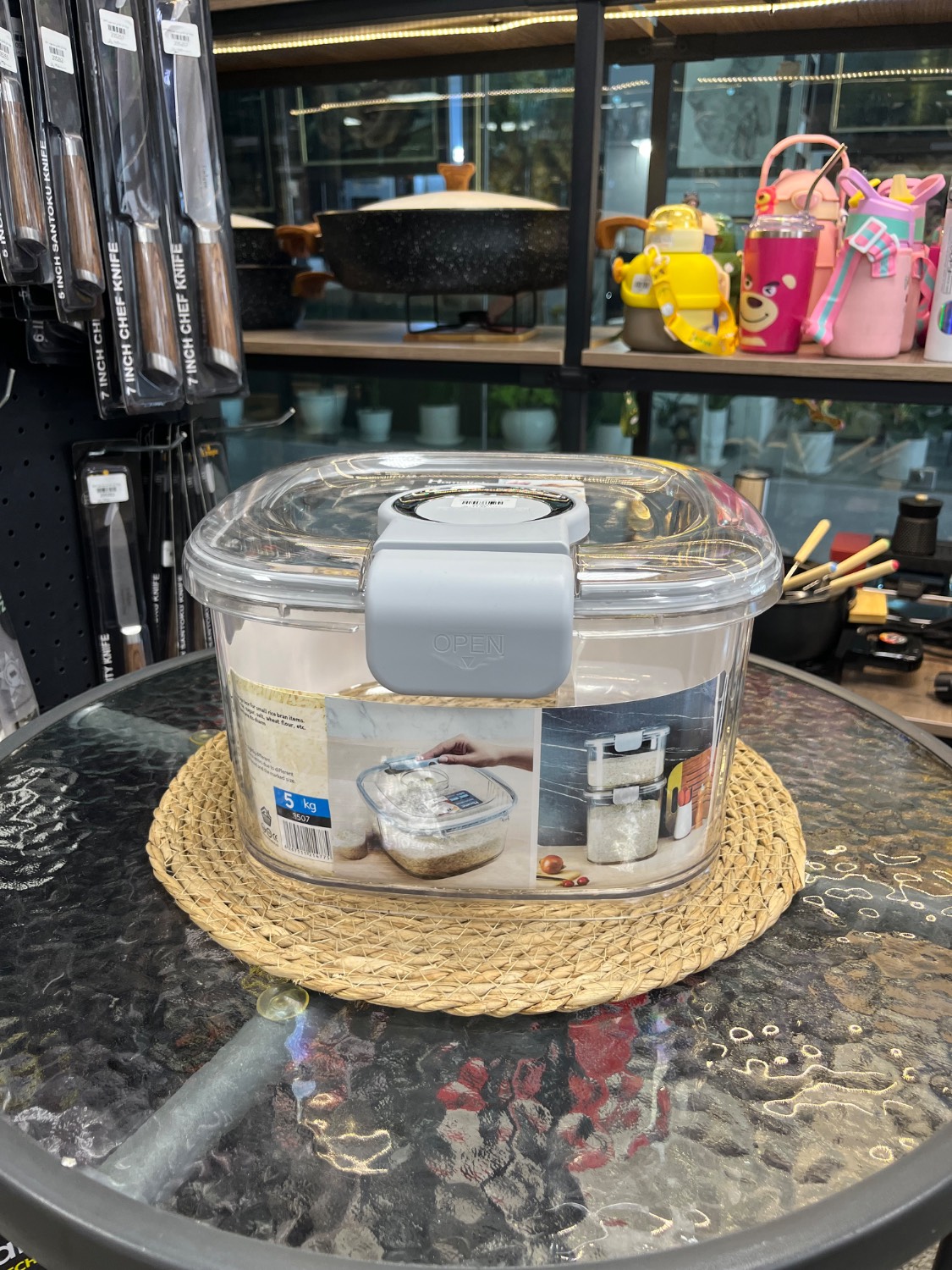 جا برنجی 5 کیلویی برند هوم کت   brass container, Homecat brand