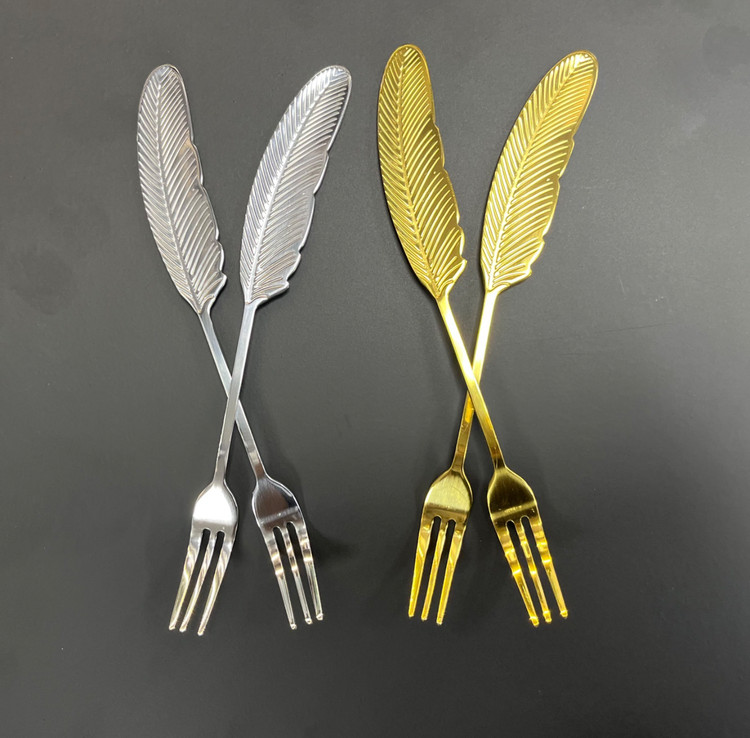 چنگال زیتون 6 عددی مدل پر 6-piece olive fork, feather model