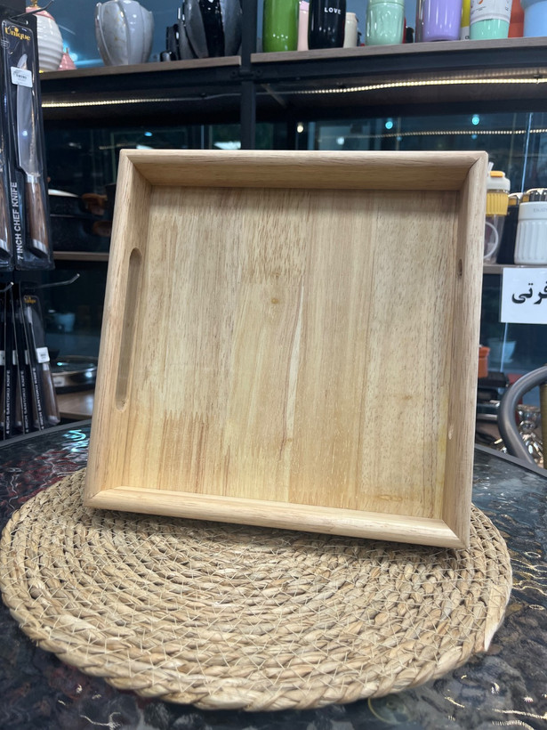 سینی چوبی مربع Square wooden tray