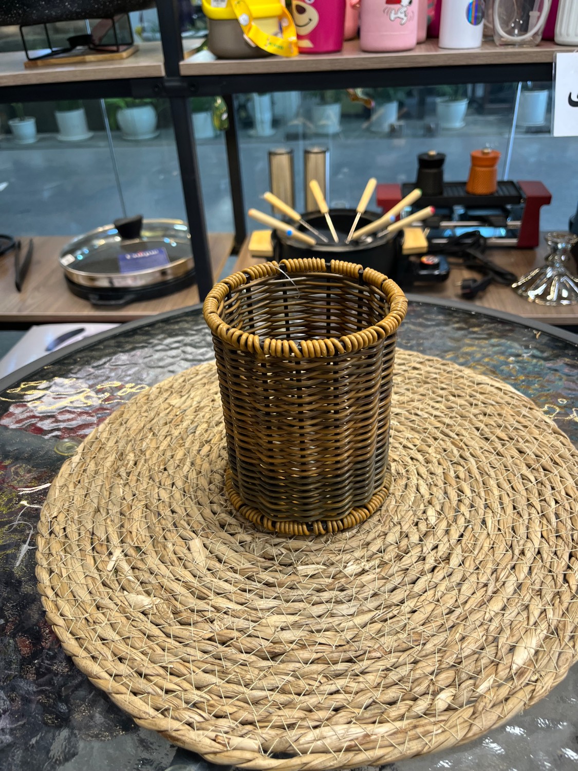 جا قاشقی حصیری  برند گیتا Gita brand spoon holder wicker