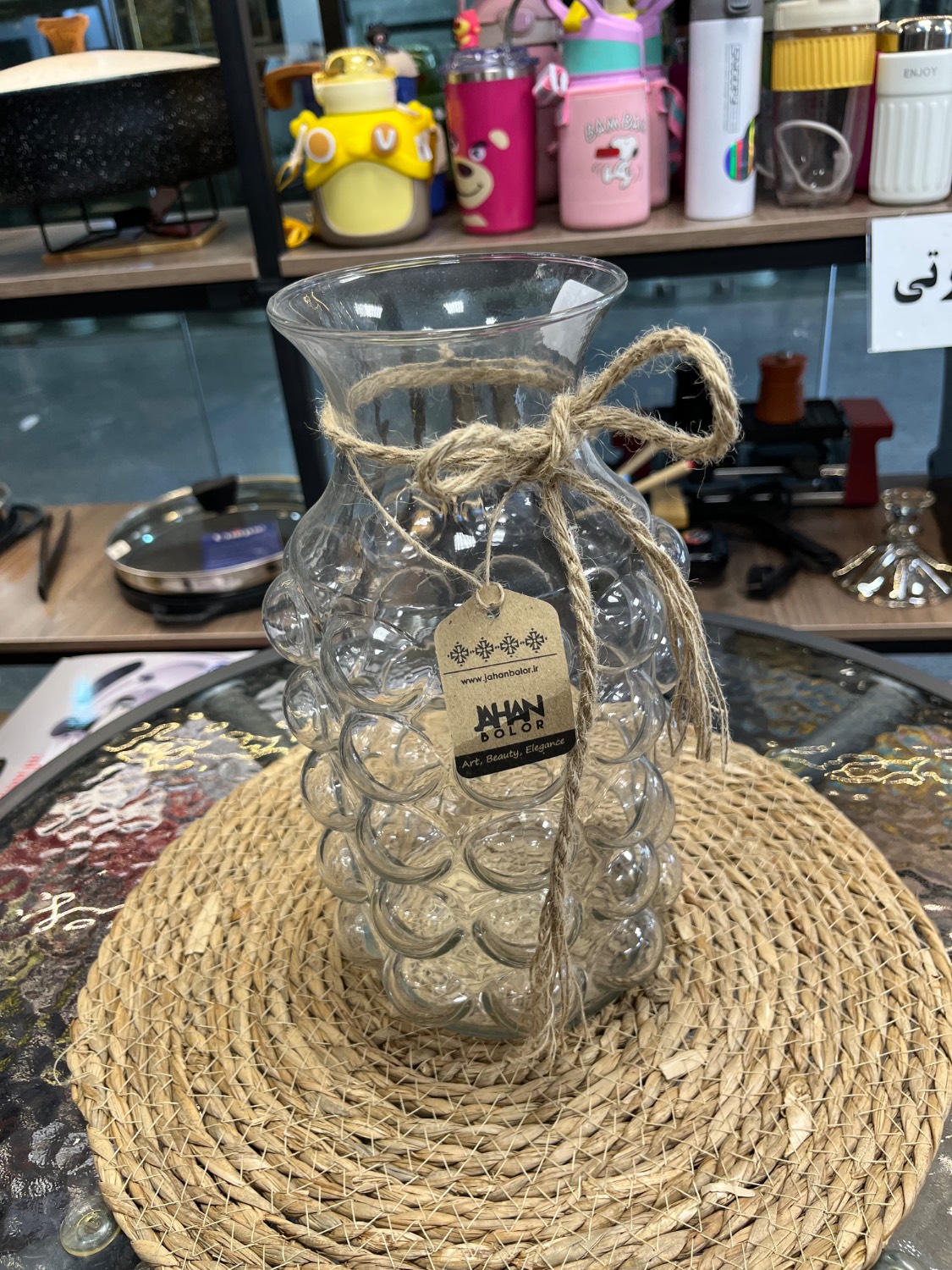 گلدان بلوری مدل برفی Snow model bolor vase