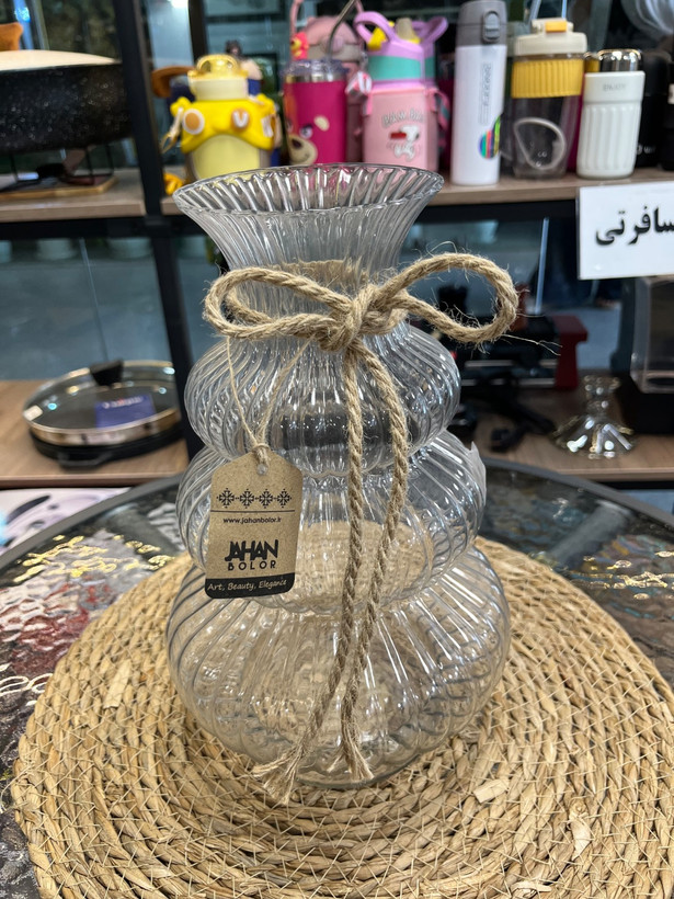 گلدان بلوری مدل آبشار Waterfall model crystal vase