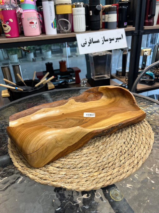 ظرف روستیک چوی تراش منفی دست ساز