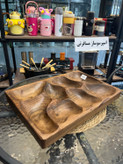ظرف روستیک چوبی دست ساز 8 خانه