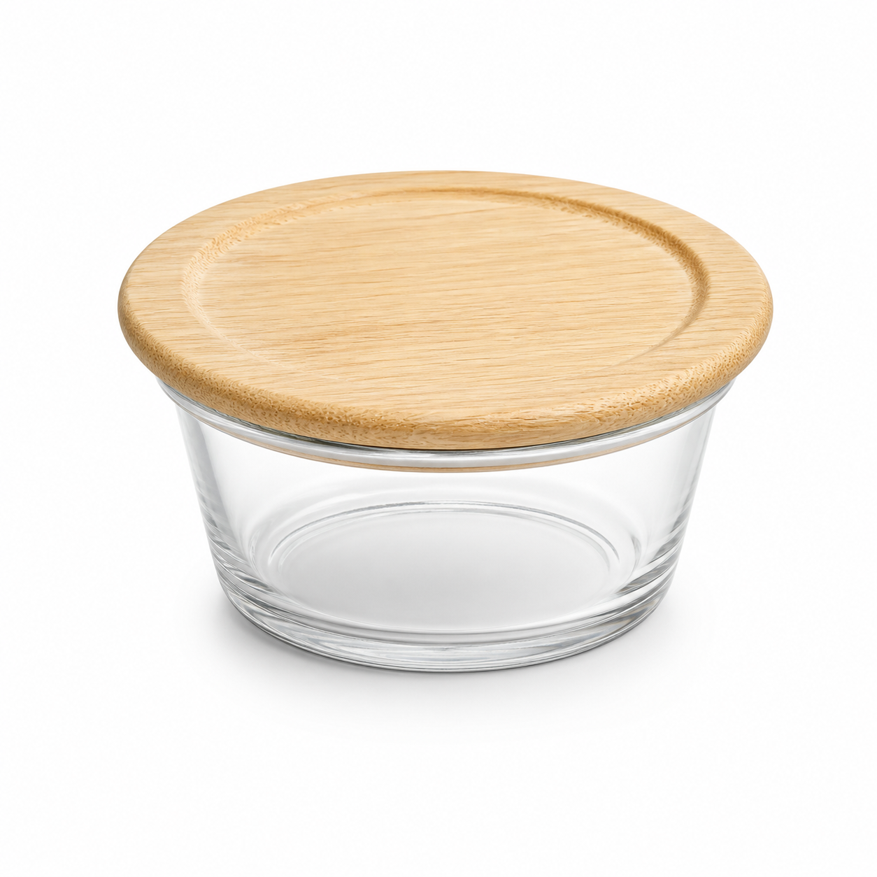 ظرف شیشه‌ ای درب چوبی بامبو دنی هوم Danny Home Bamboo Wooden Lid Glass Container