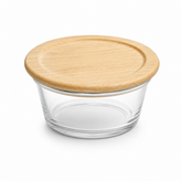 ظرف شیشه ای درب چوبی بامبو دنی هوم Danny Home Bamboo Wooden Lid Glass Container