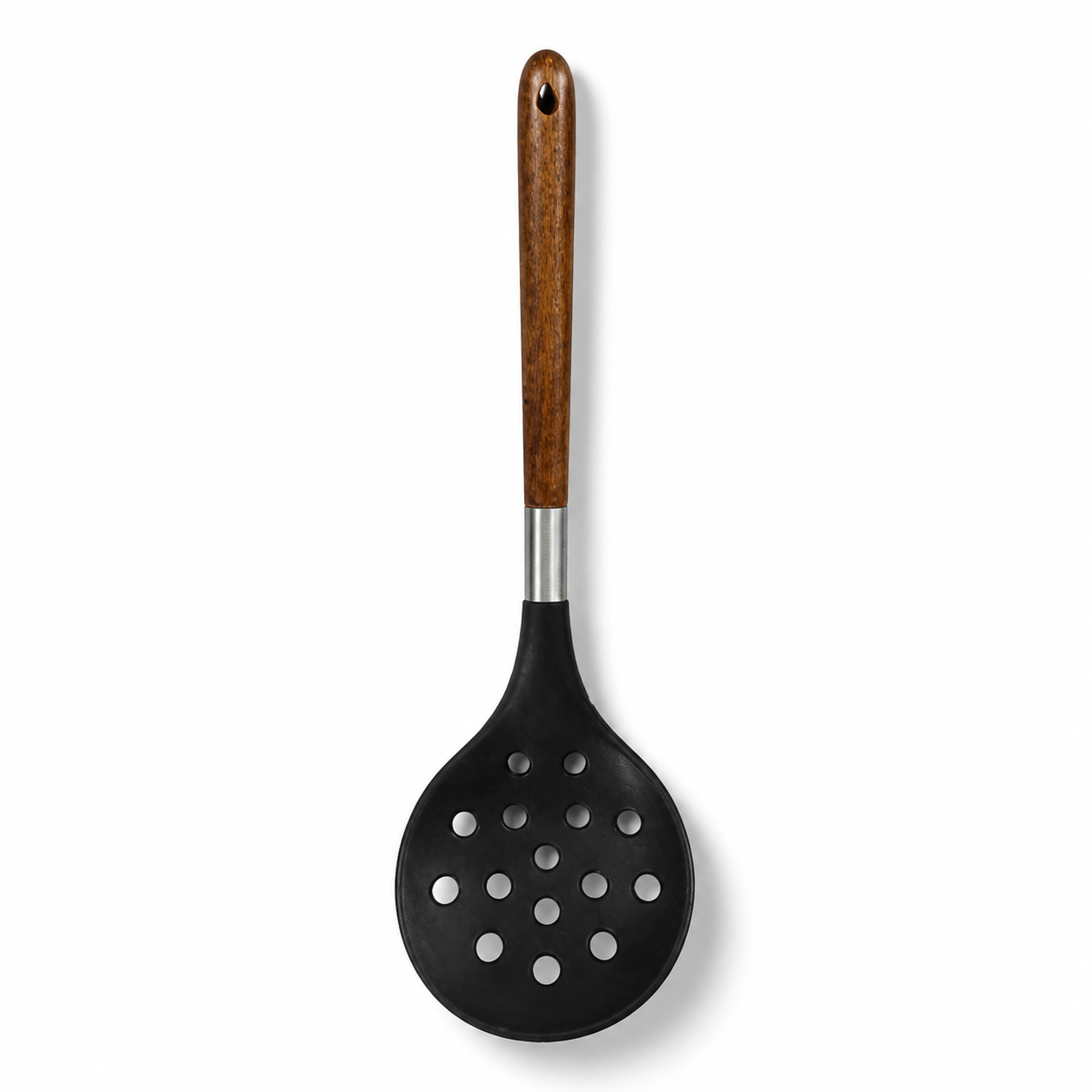 ابزار پخت سیلیکونی دسته چوبی Silicone baking tool with wooden handle