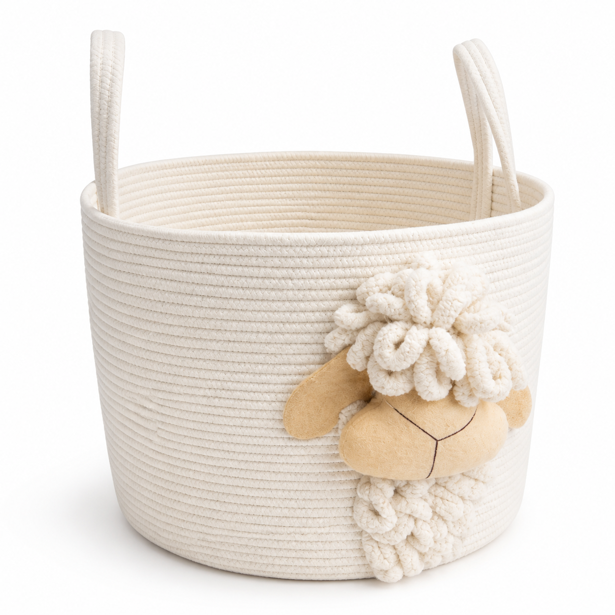 باکس عروس لاندری بافت بزرگ طرح گوسفند Large woven laundry bridal box with sheep design