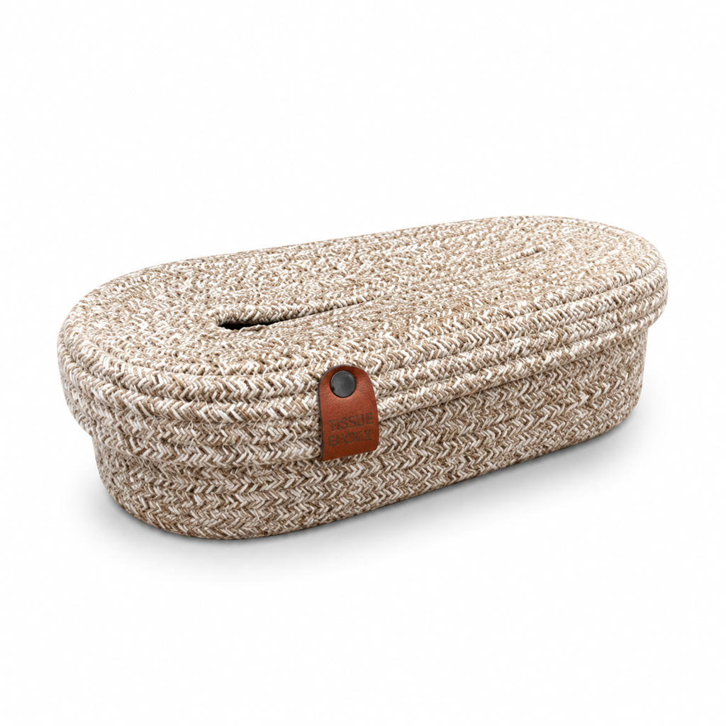 جا دستمال بافت ساده بیضی Plain oval tissue napkin holder