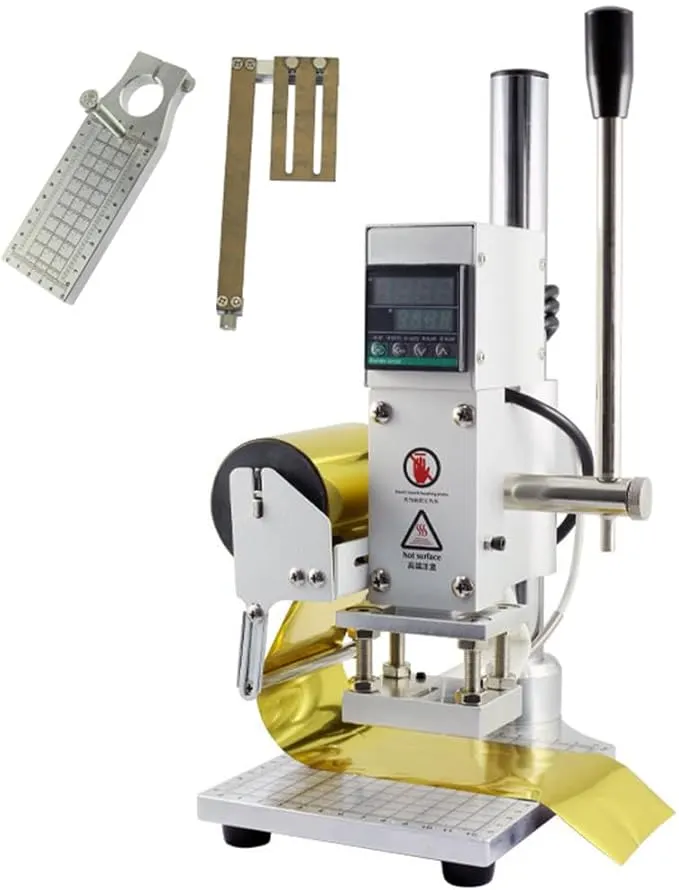 دستگاه پرس حرارتی میبوکا، حکاکی و چاپ فویل روی چرم  MIBOCA press machine, engraving and foil printing on leather