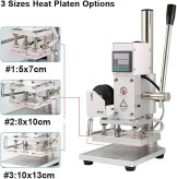 دستگاه پرس حرارتی میبوکا، حکاکی و چاپ فویل روی چرم MIBOCA press machine, engraving and foil printing on leather