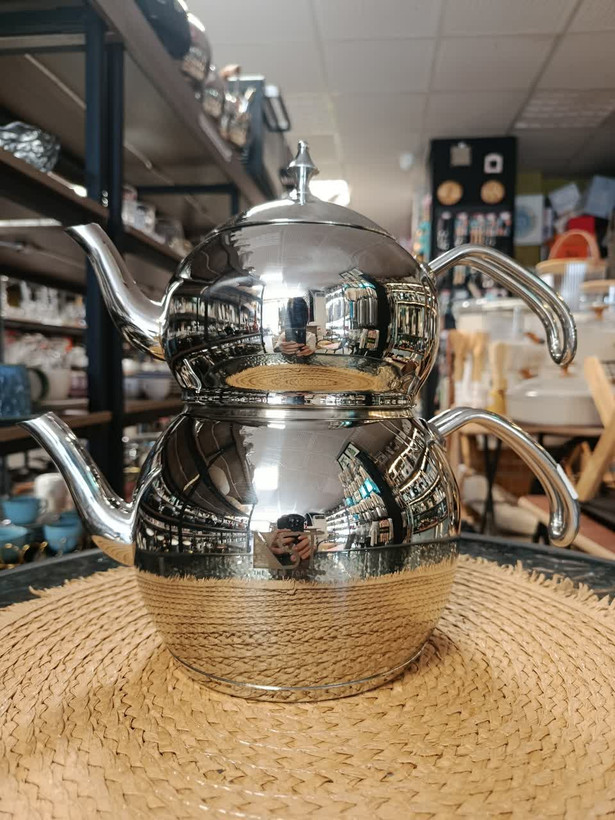 کتری و قوری استیل کی اس تی KST steel kettle and teapot