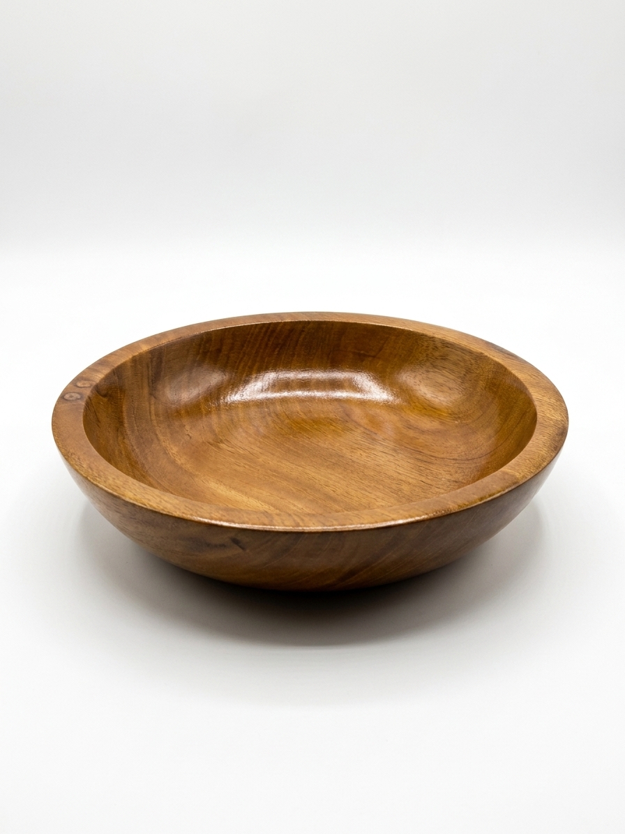 کاسه چوبی چنار Plantain wooden bowl