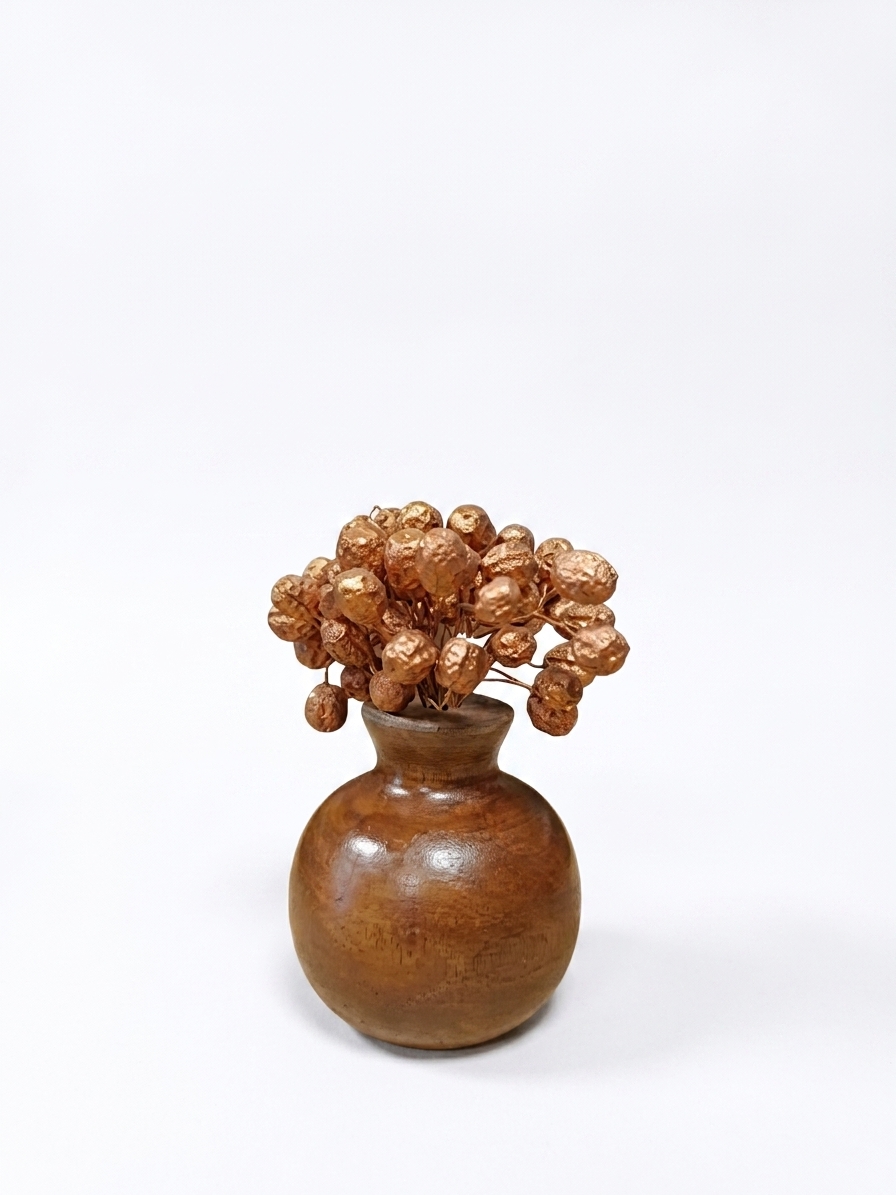 گلدان چوبی طرح انار Pomegranate design wooden vase