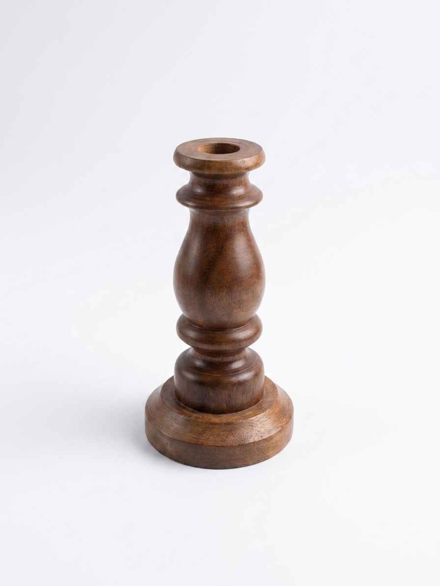 شمعدان چوبی Wooden candlestick