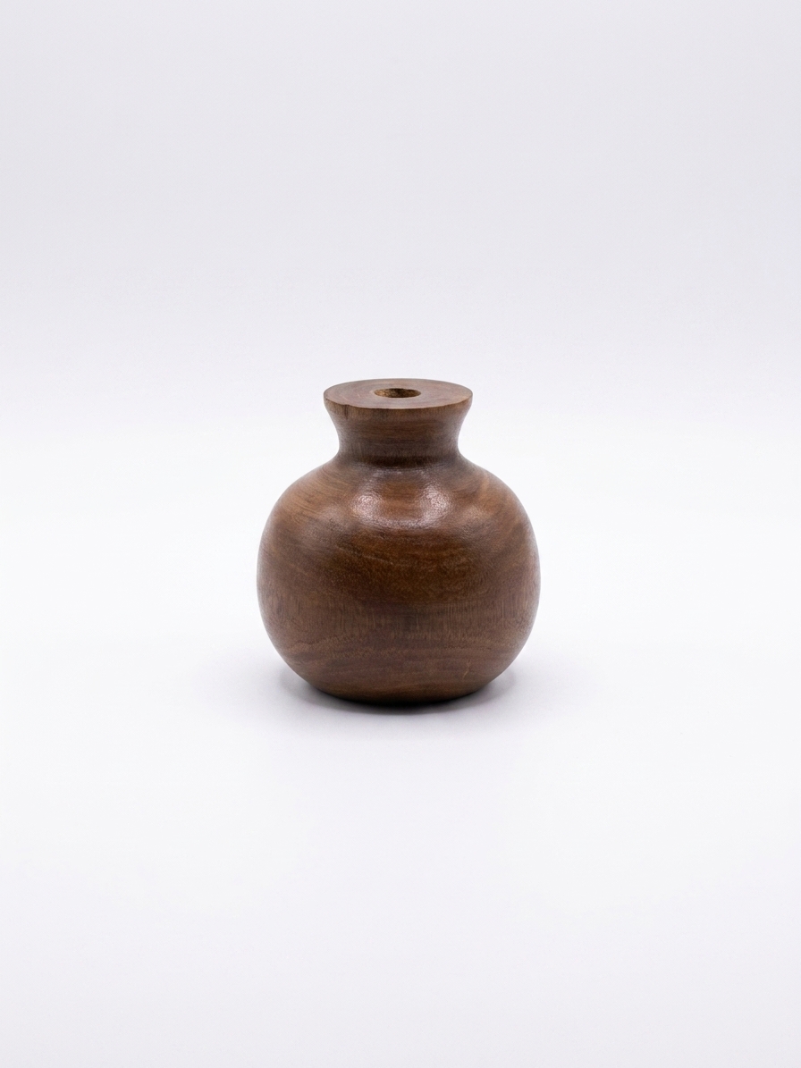 گلدان چوبی طرح انار Pomegranate design wooden vase