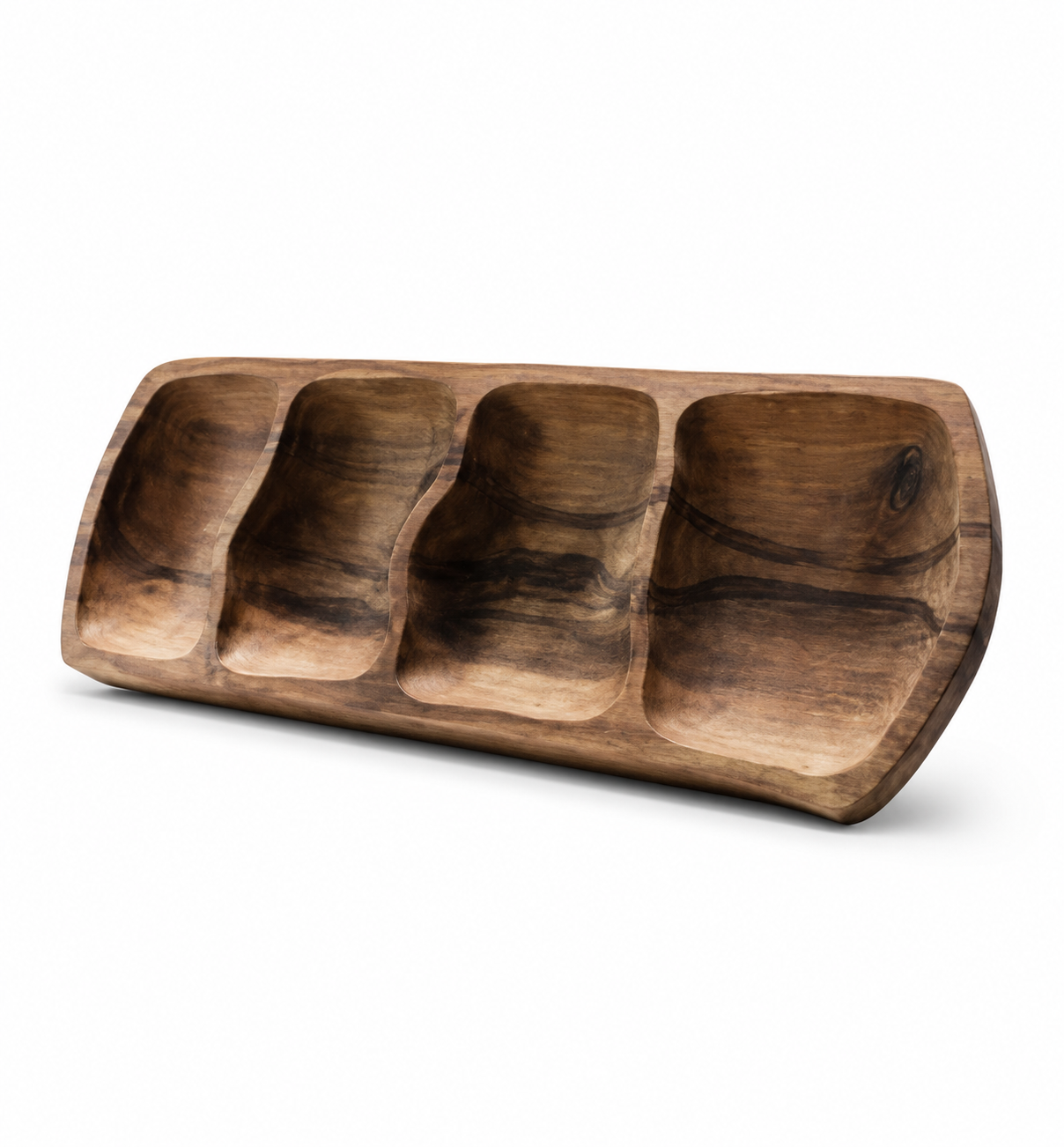 مزه خوری چوبی 4 خانه 4-Compartment Wooden Appetizer Tray