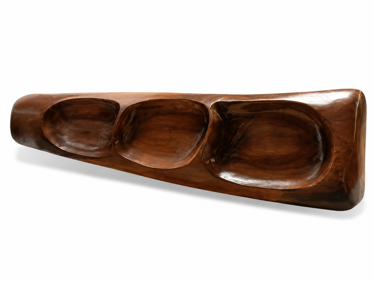 مزه خوری چوبی 3 خانه  3-Compartment Wooden Appetizer Tray