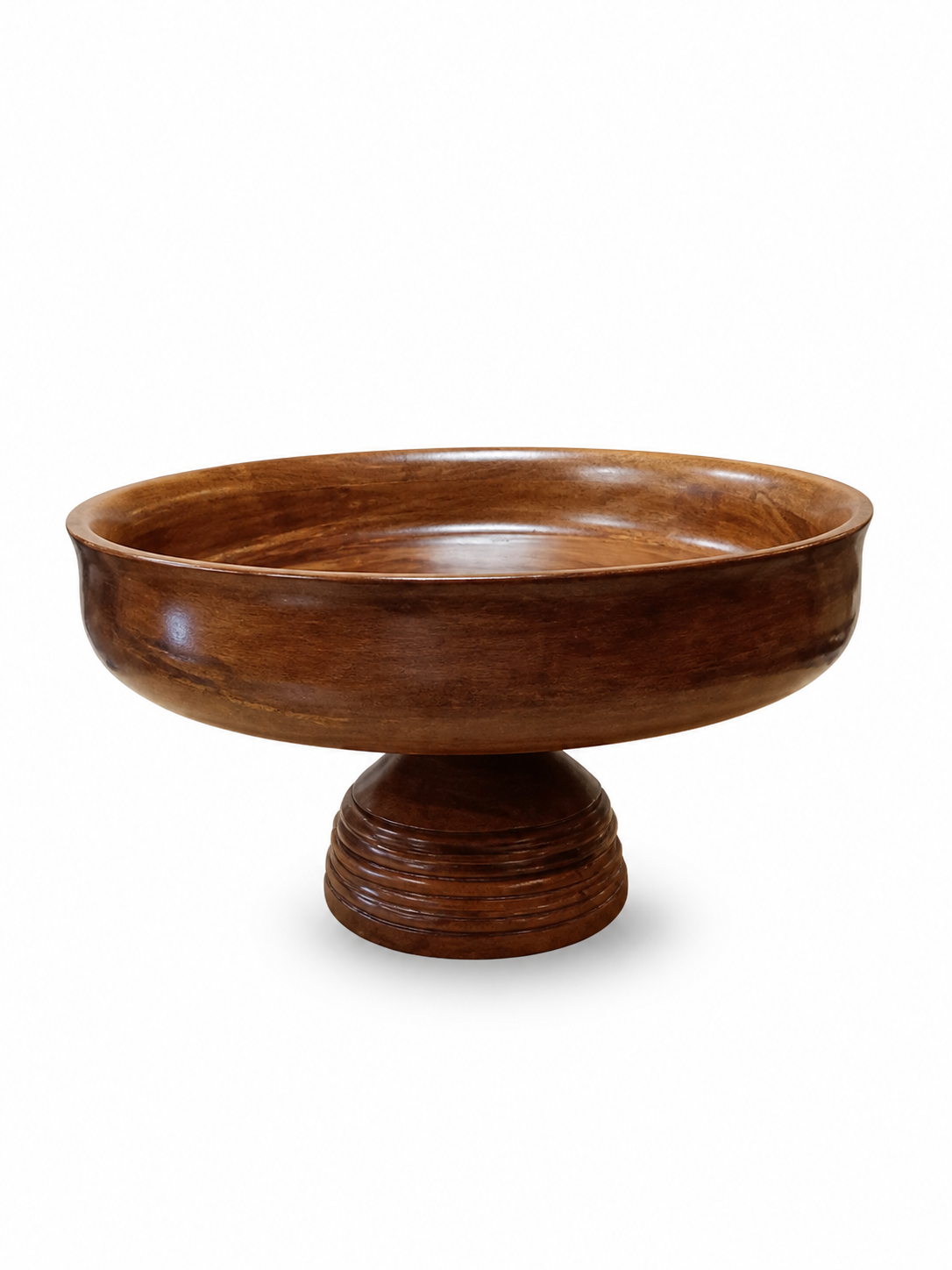 میوه خوری پایه دار چنار Pedestaled Sycamore Wood Fruit Bowl