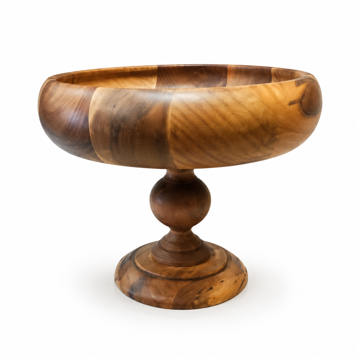 میوه خوری چوبی تک پایه Single-pedestal wooden fruit bowl