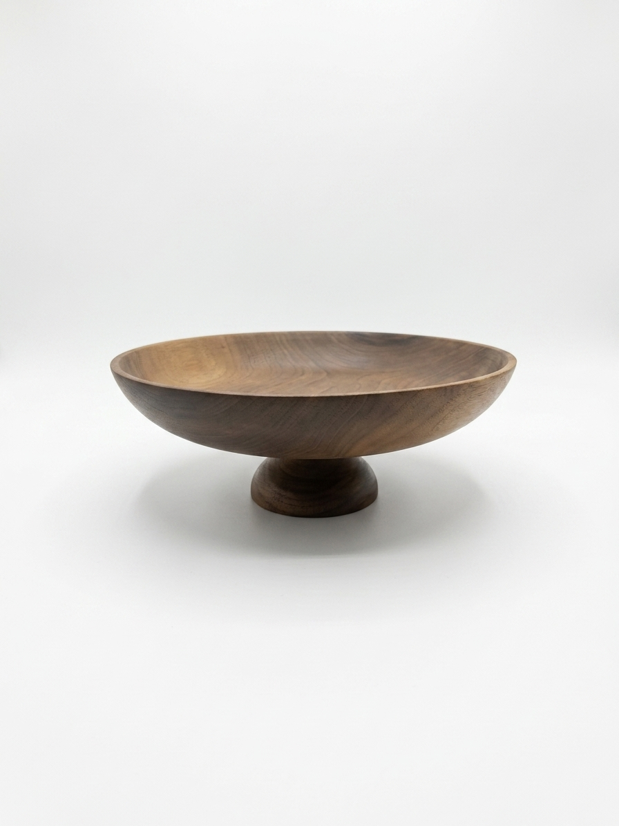 میوه خوری چوبی تک پایه Single-pedestal wooden fruit bowl