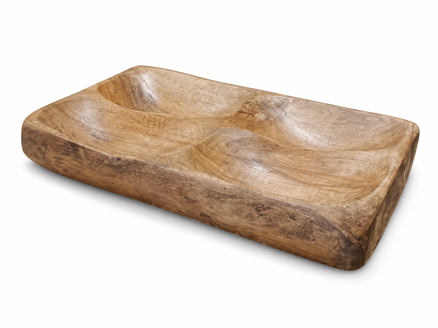 مزه خوری چوبی 4 خانه 4-Compartment Wooden Appetizer Tray