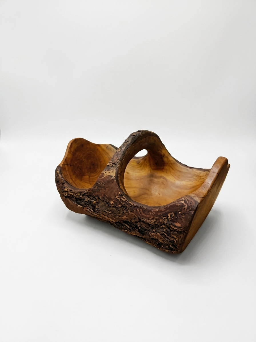ظرف روستیک کشکول دسته دار Rustic handled kashkool-style dish