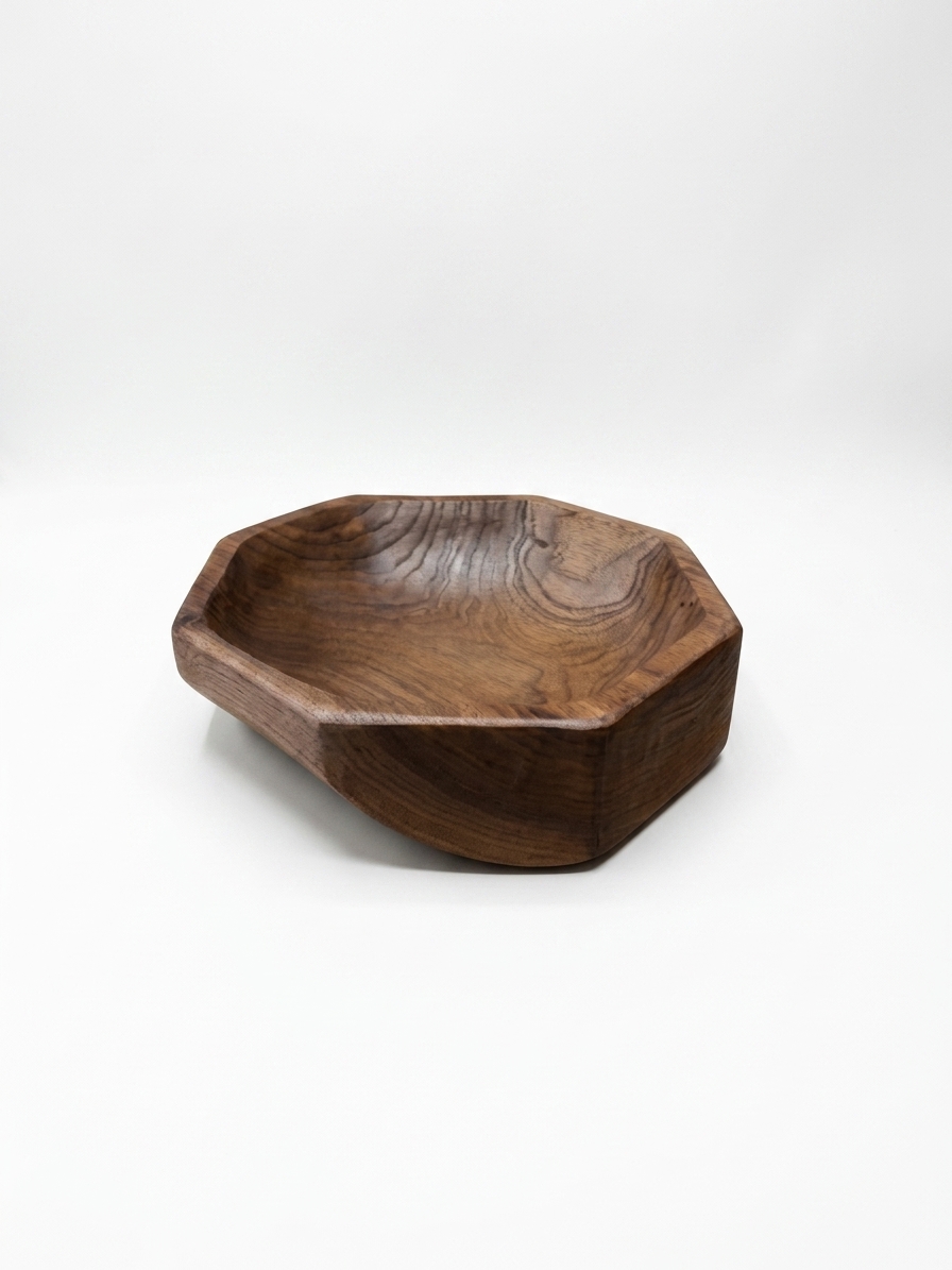 ظرف 8 گوشه چوبی Octagonal wooden container