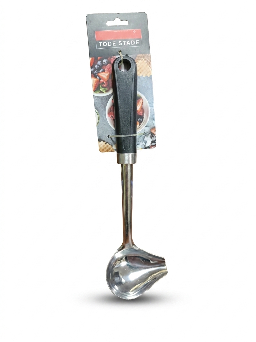 ملاقه استیل سر کج Steel ladle with slanted head