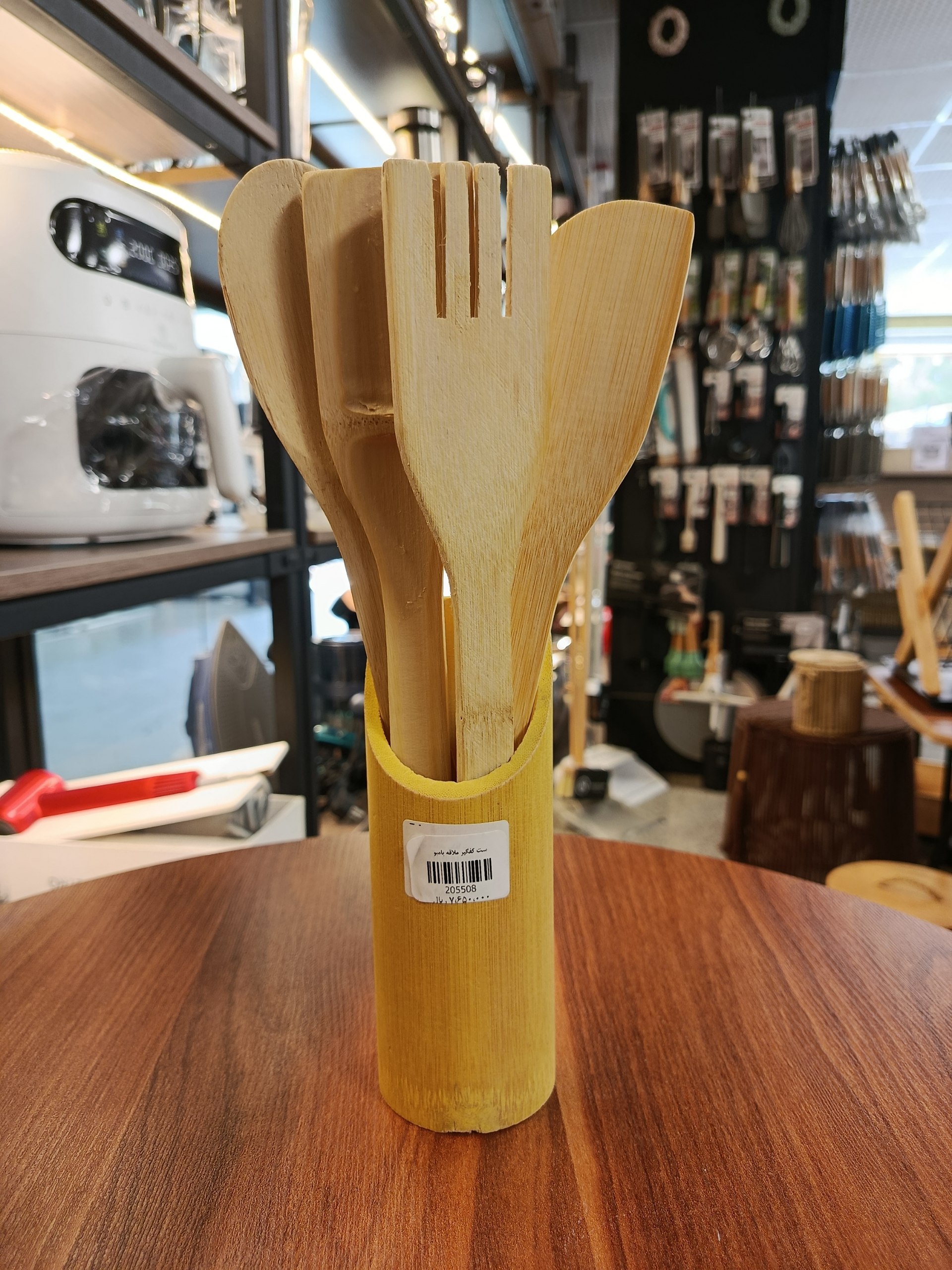 ست کفگیر ملاقه بامبو Bamboo spatula set