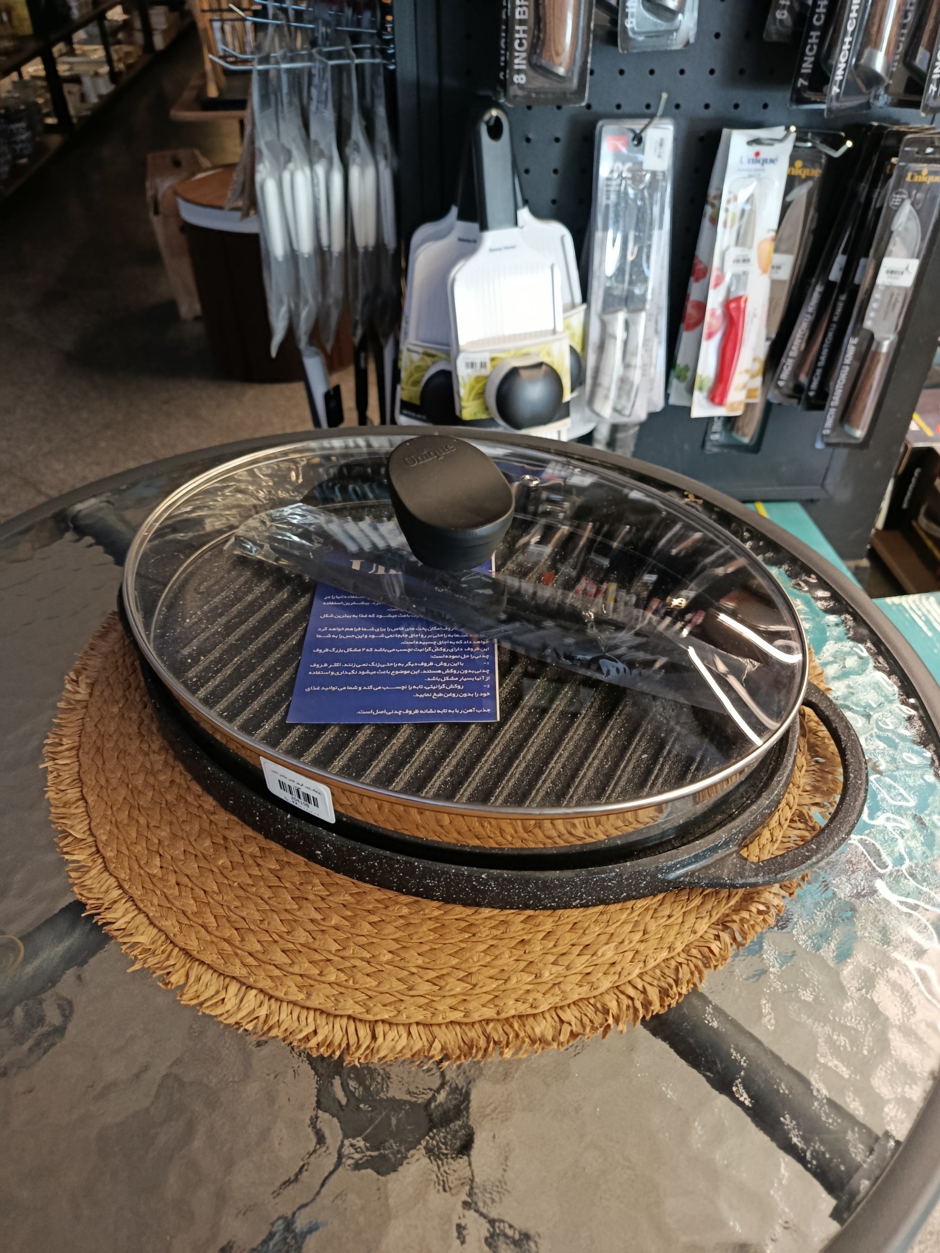 تابه گریل چدن بیضی  Oval cast iron grill pan