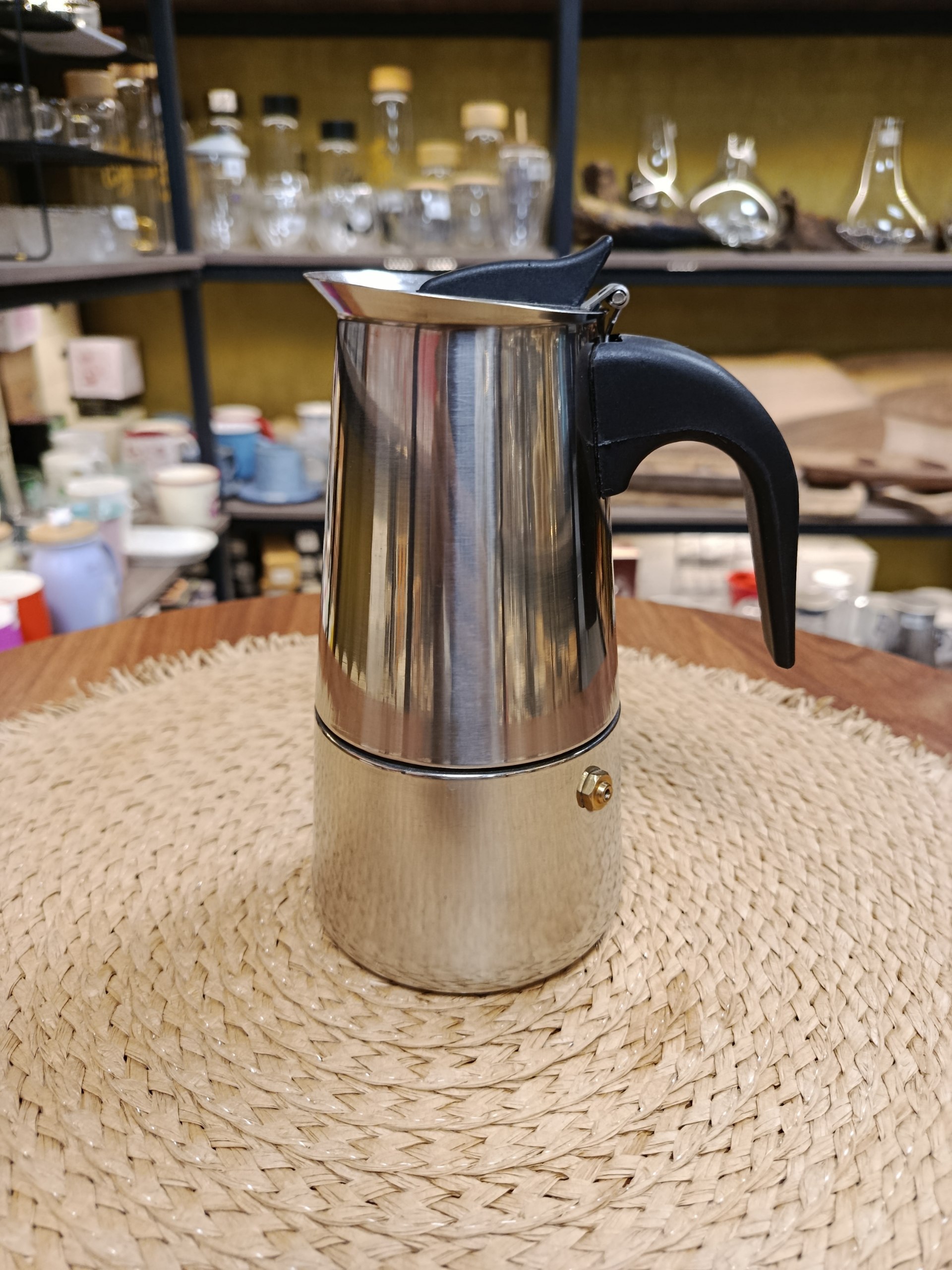 موکاپات استوانه ۴ کاپ 4-cup cylindrical moka pot