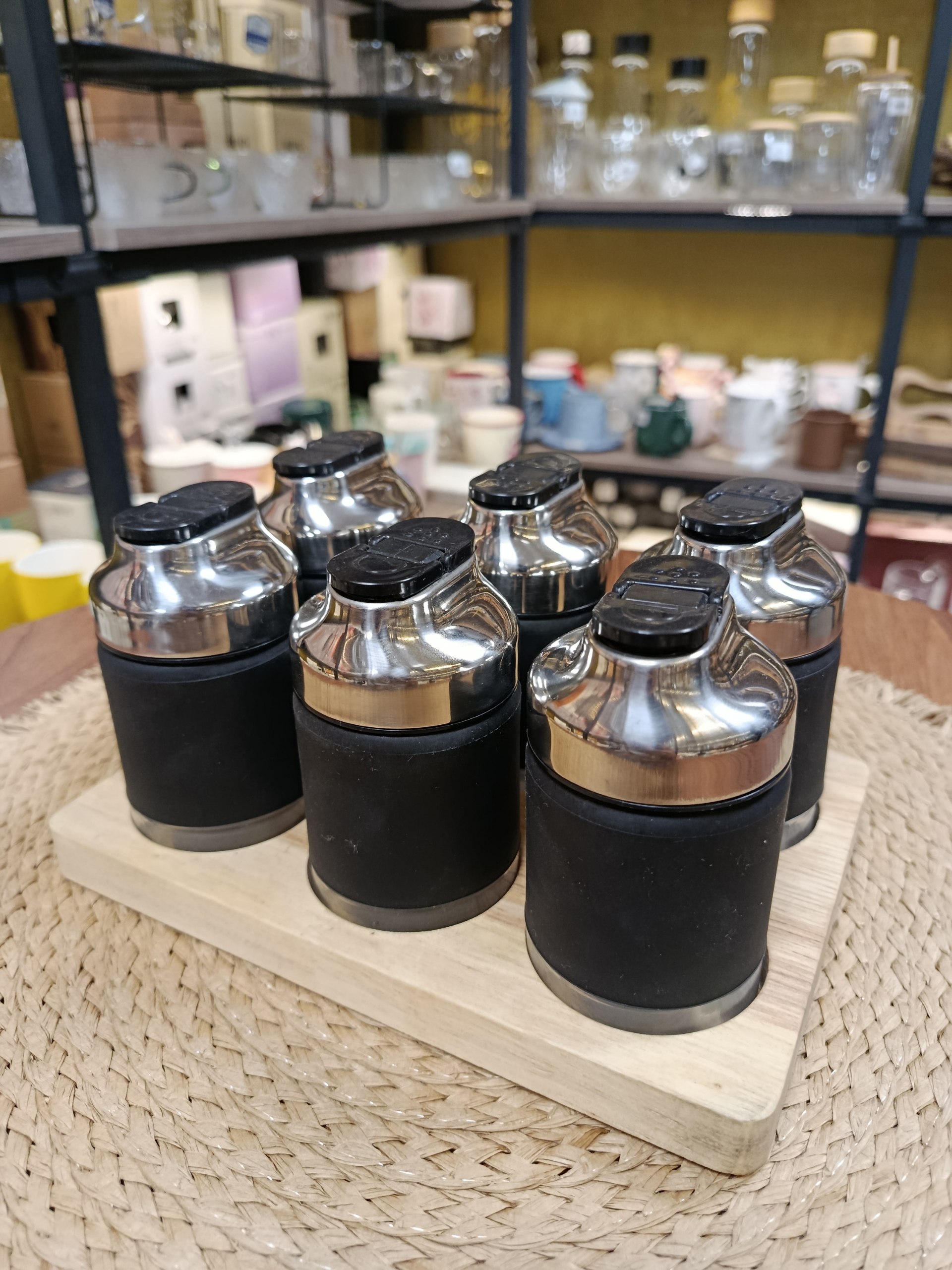 سرویس ادویه ۷ پارچه چوبی مام استایل  Mom Style 7-Piece Wooden Spice Set