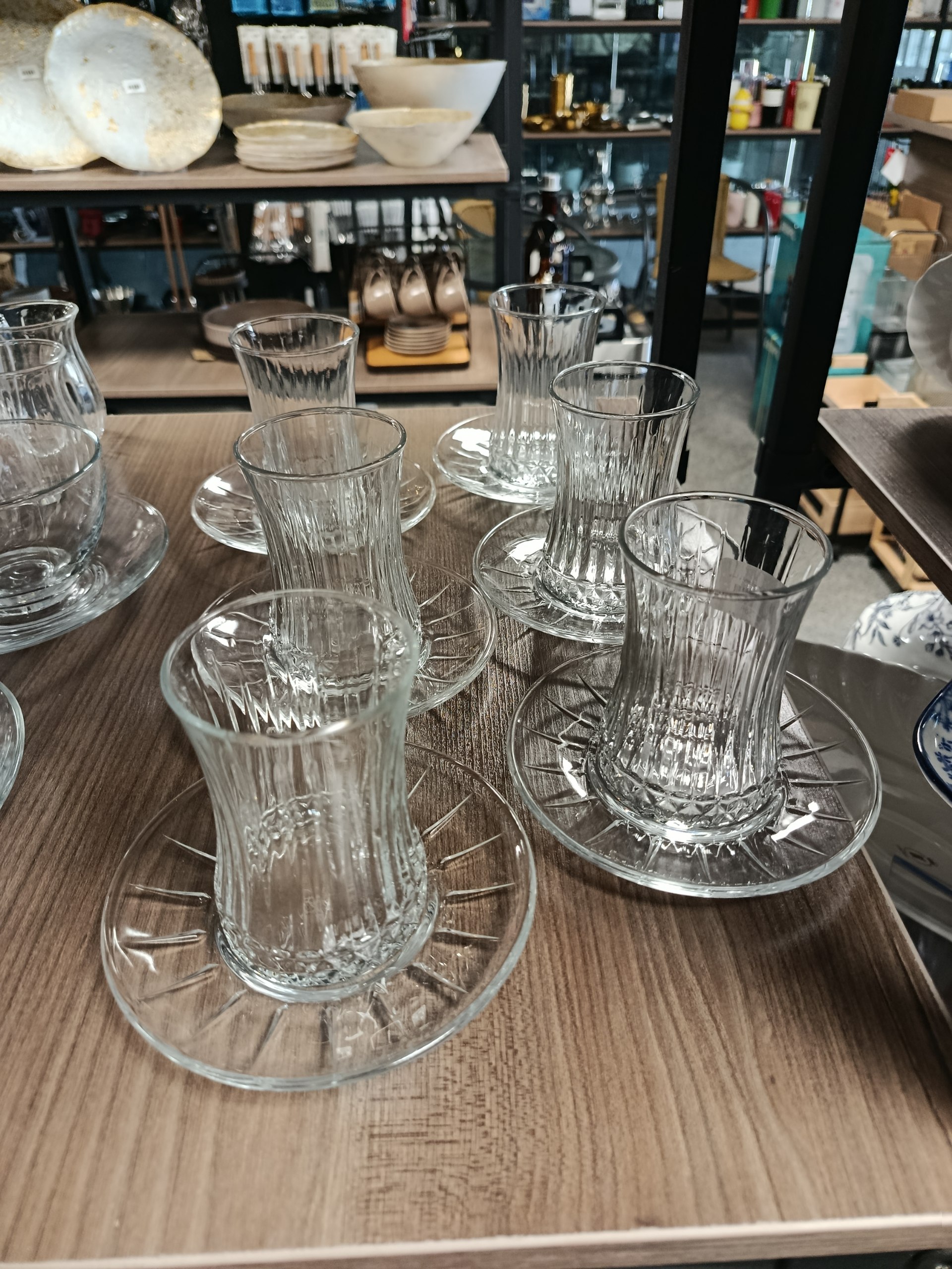 استکان نعلمکی الیسیا 6 عددی Alicia Tea Glass and Saucer Set (6-Piece)