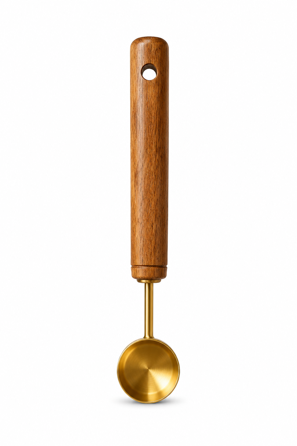 پیمانه دسته چوبی طلایی 2/5 میل  2.5 ml Measuring Scoop with Gold-Colored Handle