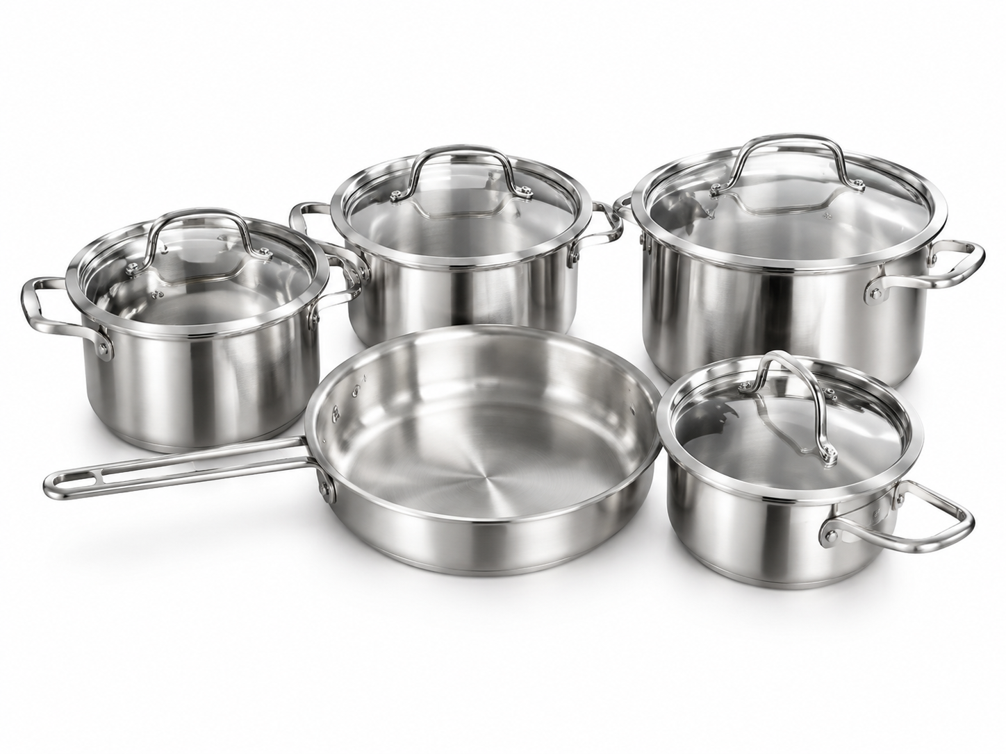 ست قابلمه تابه ۹ پارچه 9-Piece Pot and Pan Set