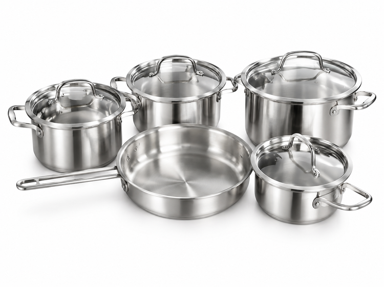 ست قابلمه تابه ۹ پارچه 9-Piece Pot and Pan Set