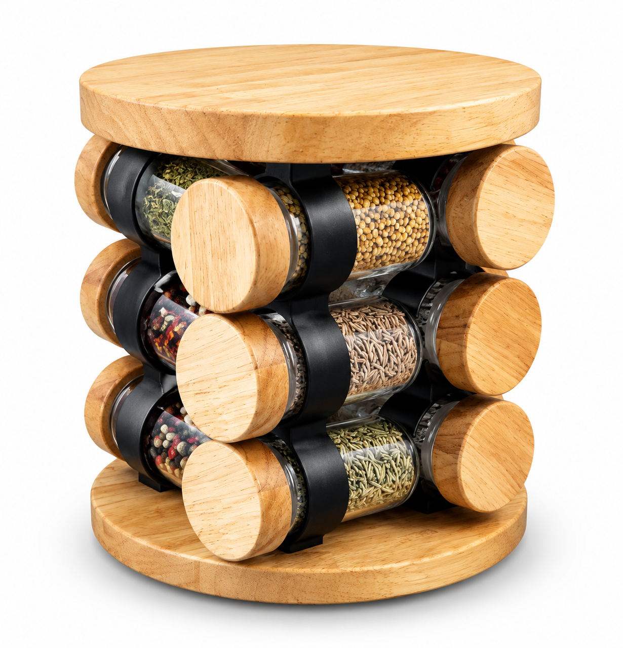 جا ادویه ۱۲ عددی گردان لیمون Limon 12-Piece Rotating Spice Rack