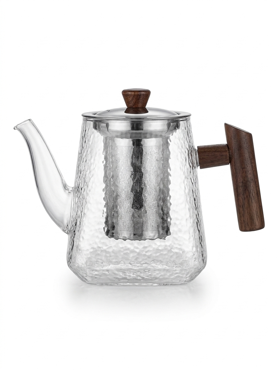 قوری پیرکس مربع   Square Pyrex Teapot ml 750