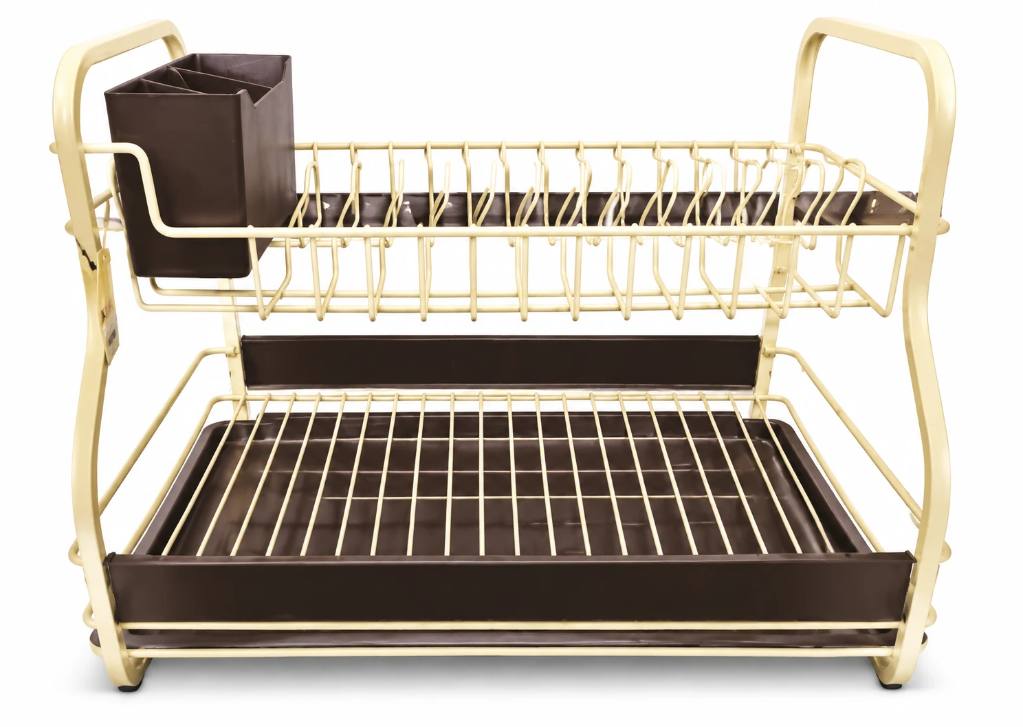 آبچکان پروفیلی دو طبقه کرمی بی وی کی BVK Cream Two-Tier Profile Dish Rack