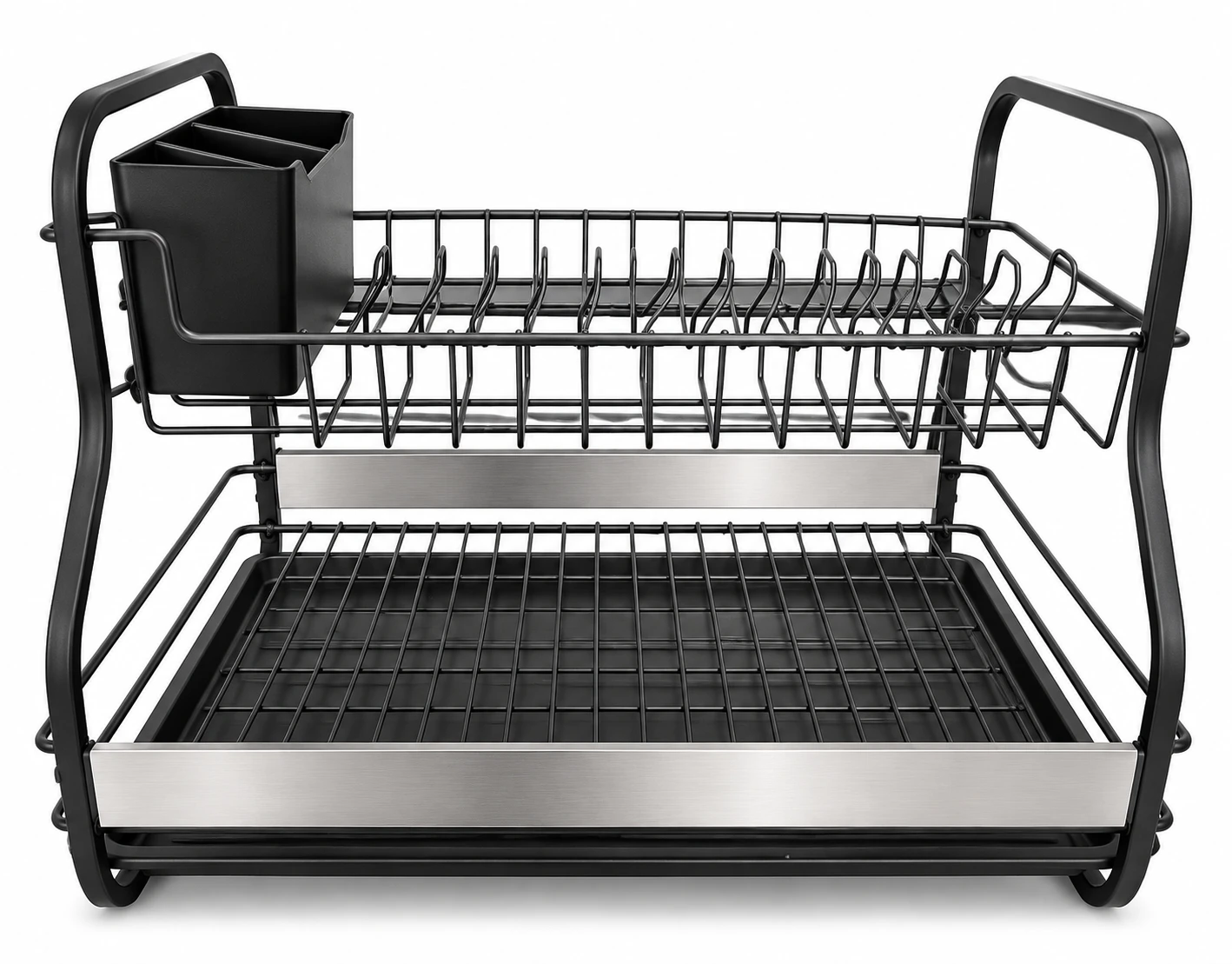 آبچکان پروفیلی دو طبقه مشکی بی وی کی BVK Black Two-Tier Profile Dish Rack