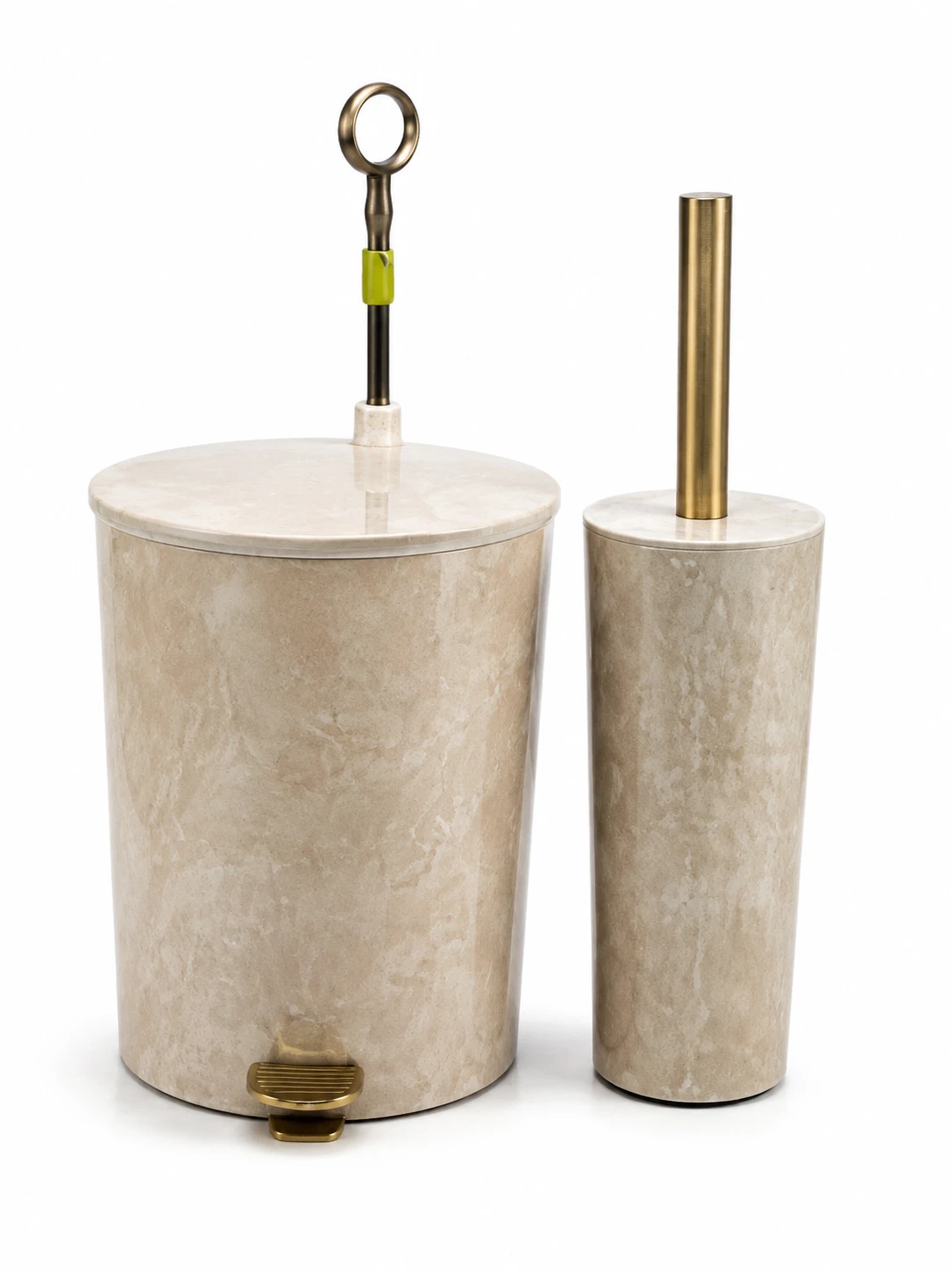 سطل و فرچه لیمون طرح سنگ Limon Stone-Effect Toilet Brush and Bin Set