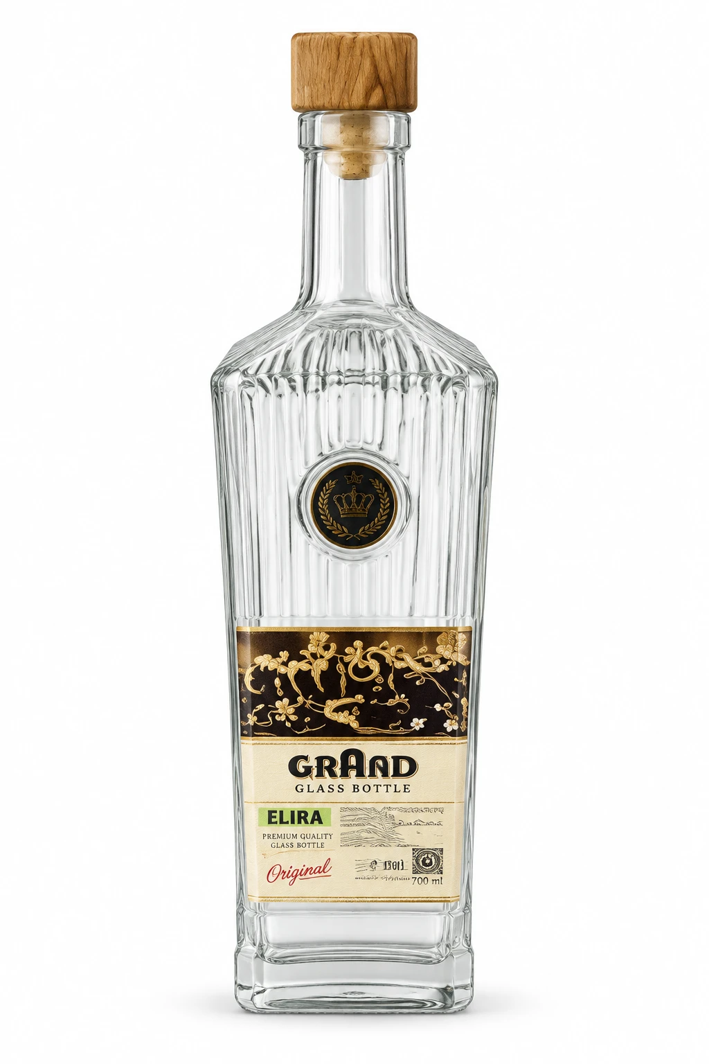 بطری در چوبی گرند Grand Wooden-Topped Bottle