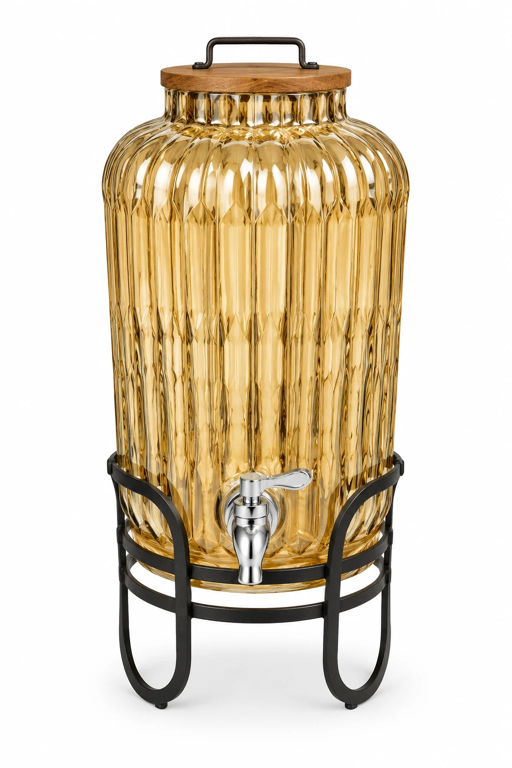 کلمن شیشه ای شامپاینی majestic Majestic Champagne-colored Glass Beverage Dispenser